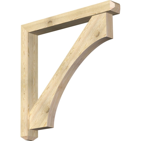 Ekena Millwork Westlake Craftsman Rough Sawn Bracket w/ Offset Brace, Douglas Fir, 6"W x 48"D x 48"H BKT0604X48X48WTL04RDF - main